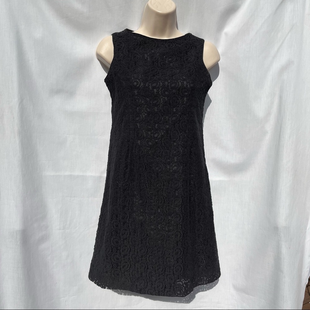 Talbots Kids Black Lace Sleeveless Dress - Size 14